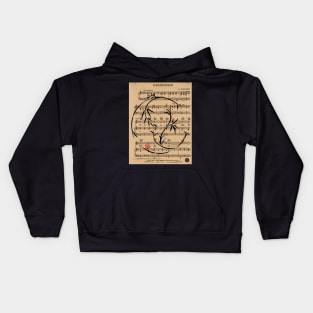 Remember - Sumie Enso Ink Brush Painting on Vintage Sheet Music - Irving Berlin Kids Hoodie